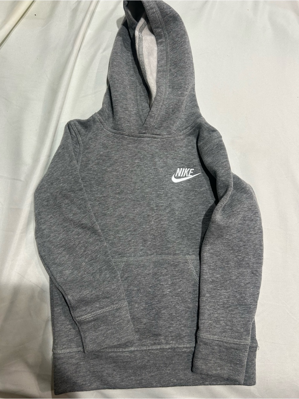 Nike Light Gray Hoodie with White Logo